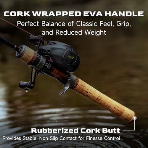 HANDING Magic L BFS Rod 2-Piece Ultralight Casting & Spinning Rod for Trout Crappie Bluegill Yellow Perch Sunfish, for BFS Fishing - size: 5'6'' - UL - Fast - 2pcs, style: Casting