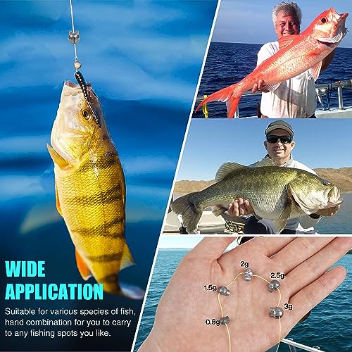 100pcs Split Shot Fishing Weights Removable Round Clip On Fly Fishing Line Sinkers Freshwater Saltwater Split Shot Fishing Sinkers Weights - style: 2.5g-100pcs