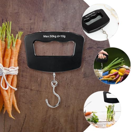 Kisangel Portable Digital Fishing Scale 50kg Capacity Hanging Electronic Weight Scale with LCD Screen for Travel and Luggage Weighing for Outdoor Fishing and Sports