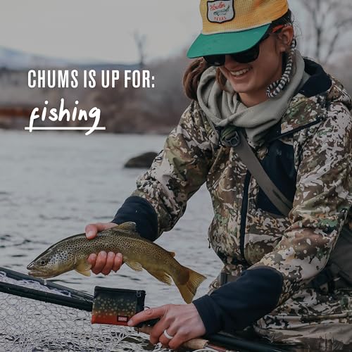 Chums Surfshorts Wallet - Lightweight Zippered Minimalist Wallet with Clear ID Window - Water Resistant with Key Ring (Red/Blue Swirl) - color: Red/Blue Swirl
