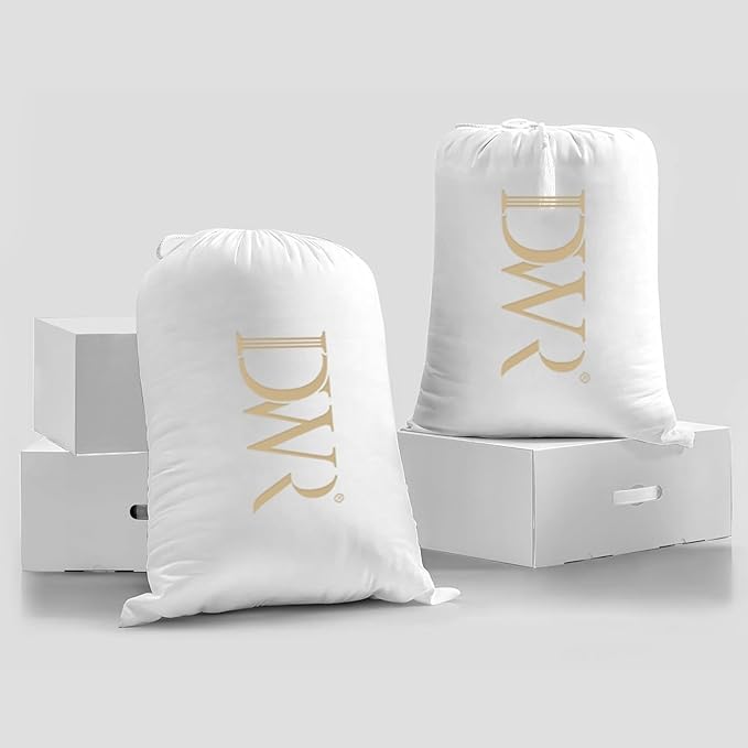 DWR Heavyweight Down Feather Fibers Comforter Spuer King, Ultra-Soft Cotton Blend Fabric, High Fill-Power Overfilled Winter Warm Hotel Duvet Insert for Cold Weather/Sleeper (120x120, White)