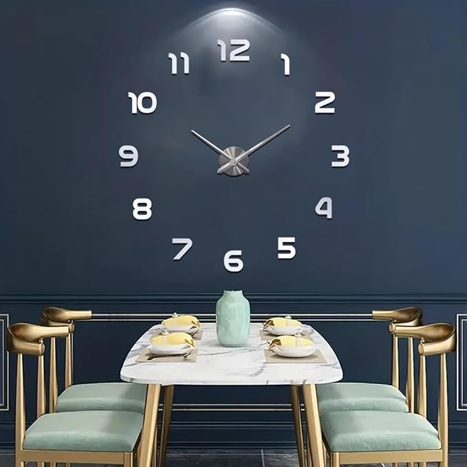 Extra Large Digital Wall Clock Decorative Battery Operated, Minimalist