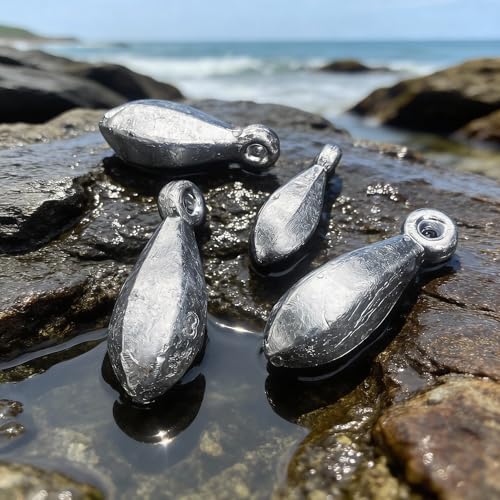 Fishing Weights Sinkers Bank Sinkers Bullet Weights for Surf Fishing Pier Bank Fishing Saltwater Fishing Gear 1oz to 8oz - size: 6 Ounce-4pcs