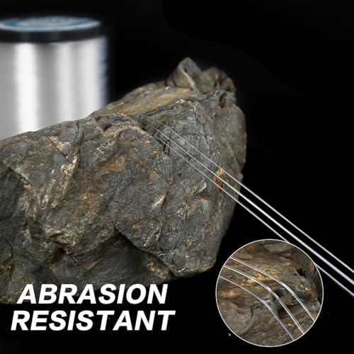 UANTA Monofilament Fishing Line, Superior Abrasion Resistance Mono Line, Ultimate Saltwater Fishing Line Leader Materials, 2025 New Fishing Line Unique Camo Design - color: CLEAR, size: 10LB(1200YDS)