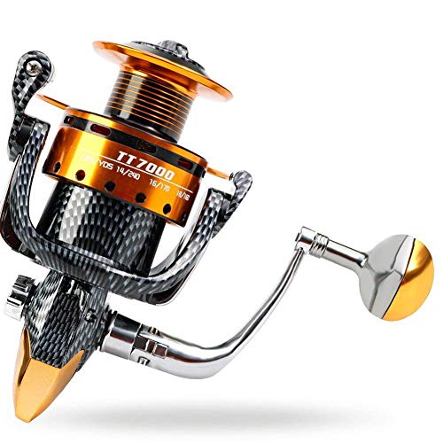 Burning Shark Fishing Reels- 12+1 BB, Light and Smooth Spinning Reels, Powerful Carbon Fiber Drag, Saltwater and Freshwater Fishing - size: TT2000