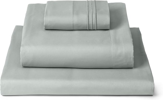 Mellanni Twin Sheets Set - 3 PC Iconic Collection Bedding - Hotel Luxury, Extra Soft, Cooling Bed Sheets - Wrinkle, Fade, Stain Resistant (Twin, Spa Mint)