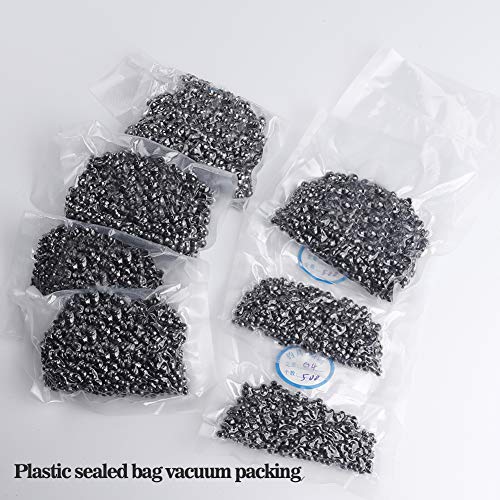 Fishing Sinkers and Weights,Removable Fishing Weights Split Shots Sinkers Carbon - Black 12 Size,Split Shot Fishing Weights - color: 3.3g/0.11oz 100pcs