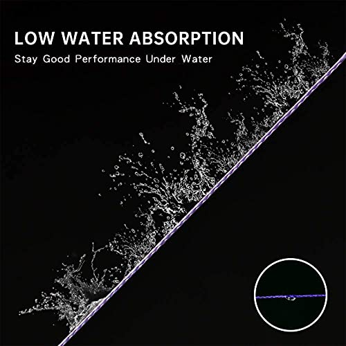 ANGRYFISH Diominate PE 4 & 8 Strands Braided Fishing Line–Abrasion Resistant Superline–Zero Stretch–Excellent Tensile Smooth–High Value(5LB-200LB) - color: Purple, size: 60LB/037MM-327YDS(8 Strand)