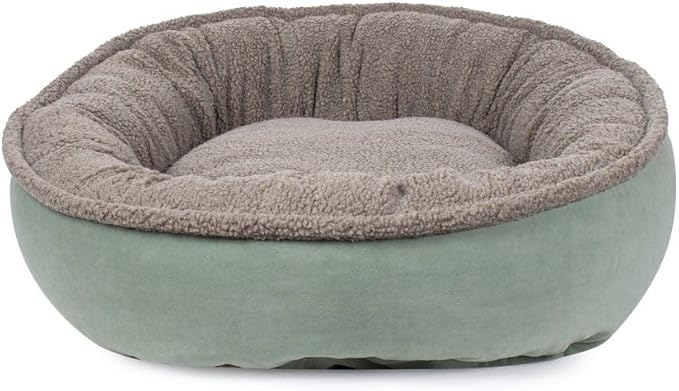 CAROLINA PET COMPANY Microfiber & Tipped Berber Comfy Cup Dog Bed - Blue, L