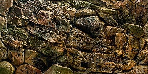 Rock Wall Aquarium Background Poster PVC Fish Tank Decor Landscape 24 36 48 72 (48" x 24"/ 122 x 61cm)