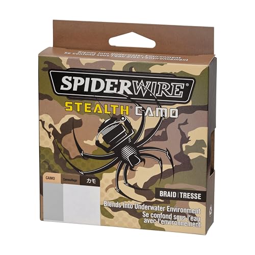 SpiderWire Stealth Braid Fishing Line - color: Camo, size: 300yd, style: 6lb Break Strength