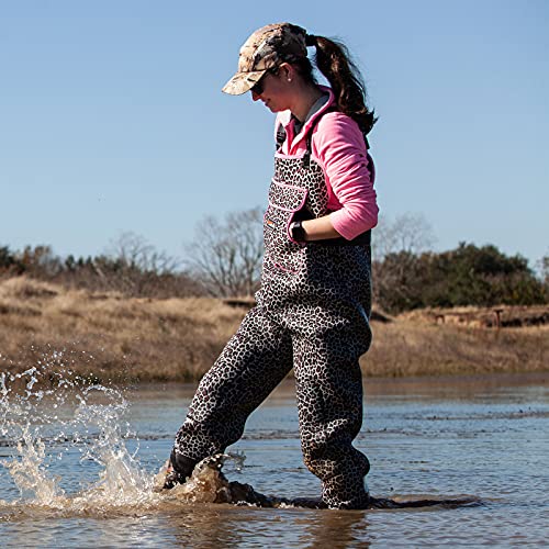 HISEA Women Waders Waterproof 400G Insulated Neoprene Chest Wader for Women - color: Arabian Leopard, size: 10