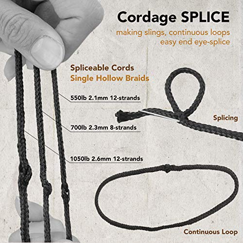 emma kites 100% Black Kevlar Braided Cord (0.4~4.6mm Dia, 50lb~1700lb) High Strength, Abrasion Flame Resistant, Tough Survival Tactical Cord Model Rocket Paracord Snare Line Fishing Assist Cord - size: 550Lbs | 100Ft