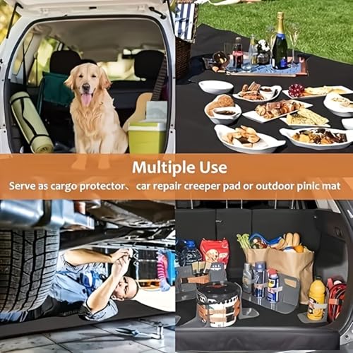 Universal Car Trunk Mat 29" x 39", Glowing Turtle All Weather Trunk Protection Cargo Liner,Durable Cargo Mat Rear Trunk Liner, Stylish Vehicle Interior Accessories Suitable for Most Car Models - color: Glowing Turtle