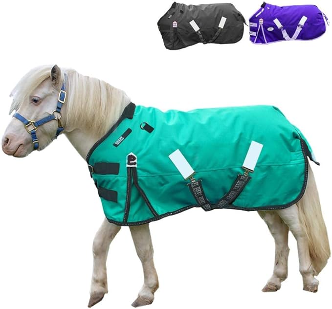Derby Originals Nordic-Tough 1200D Heavyweight Mini Horse & Pony Turnout Blanket – Waterproof, Breathable, 300g Insulation, 210T Lining, Reflective, 2-Year Warranty (Turquoise, 48")