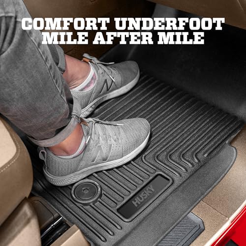 Husky Liners Weatherbeater Floor Mats | Fits 2007-2014 Chevrolet Suburban 1500 & GMC Yukon XL1500; 2007-2013 Cadillac Escalade EXT & Chevrolet Avalanche | Front & 2nd Row, 3-pc Black - 98261