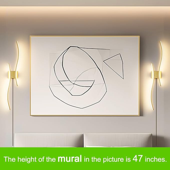 Daunton Modern Gold Plug in Wall Sconces Set of 2