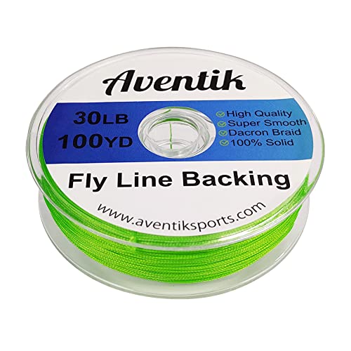 Aventik Dacron Braided Fly Line Backing 100Y/200Y 20LB/30LB - color: Green, size: 30LB,100YARD