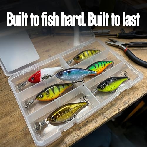 Headbanger Cranky Shad Slow-Sink Hard Lure (2-1/2", 3", 4" & 5") – Patented Erratic “Headbanging” Action Crankbait for Freshwater Bass, Walleye & Perch – 1/3 oz with Premium VMC Hooks - color: Sexy Shad, size: 4"