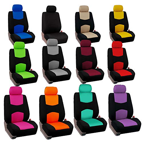 FH Group Flat Cloth Full Set Car Seat Covers Three Row 7 Seater - Universal Fit for Cars, Trucks & SUVs Burgundy - color: Burgundy