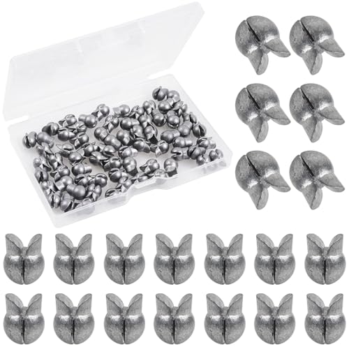 100pcs Split Shot Fishing Weights Removable Round Clip On Fly Fishing Line Sinkers Freshwater Saltwater Split Shot Fishing Sinkers Weights - style: 2.5g-100pcs