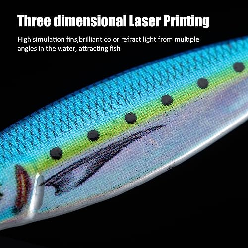 Goture Fishing Jigs,Vertical Jig Saltwater, Jig Fishing Lures with Assist Hook and Treble Hook, 7g-80g Fishing Jigging Spoon Lures for Tuna,Salmon,Sailfish,StripedBass,Grouper Snapper,Kingfish - size: 0.25oz/7g