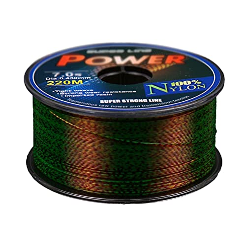 Fishing Wire 220 Meters Fluorocarbon Coated Fishing Line Spotted Line Monofilament Nylon Invisible Speckle Carp Fishing Line Nylon String (Color : 220M Green, Size : 1.5-0.205mm-11lb) - size: 1.5-0.205mm-11lb