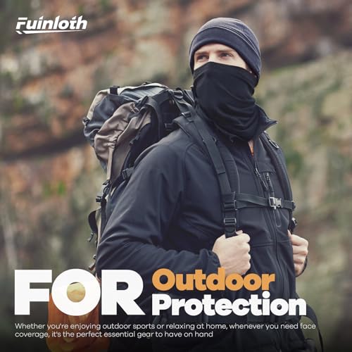 Fuinloth Neck Gaiter, 6 Pack Cooling UV Protection Bandana Face Mask Gator | Breathable Sweat Wicking, UPF 50, Sun Wind Dust Shield, Quick Dry & Washable, 95% Polyester 5% Spandex - color: Black+gray+navy+sand+light Pink+red