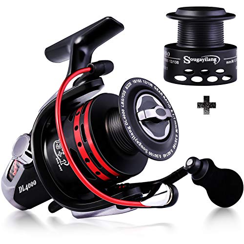 Sougayilang Fishing Reels Powerful 13+1BB Spinning Reels Ultra Smooth Reel for Saltwater or Freshwater - size: 4000