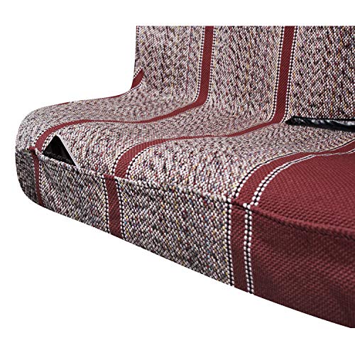 West Coast Auto Universal Baja Saddle Blanket Bench Full Size Seat Cover Fits Ford, Chevrolet, Dodge, and Full Size Pickup Trucks (Red) - color: Red