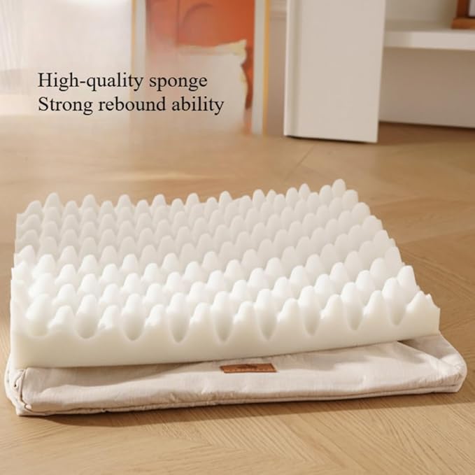 Large Dog Bed with Removable Washable Cover & Bolsters - Waterproof, Non-Slip Pet Sofa for Big Dogs(Yellow,42 * 28 * 10in)