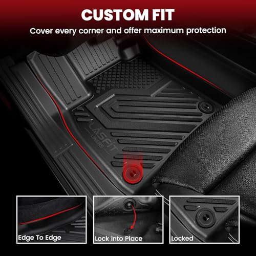 LASFIT Floor Mats 2021-2026 & Only 8 Seats (Not for 7/9 Seats) for Chevrolet Chevy Suburban/GMC Yukon XL (Only Yukon XL, Not Fit Yukon)/Cadillac Escalade ESV (Only Escalade ESV, Not Fit Escalade) - size: Suburban/Yukon XL/Eacalade ESV 8 Seats 2021-2026
