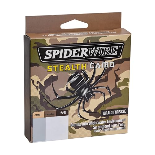 SpiderWire Stealth Braid Fishing Line - color: Camo, size: 300yd, style: 6lb Break Strength