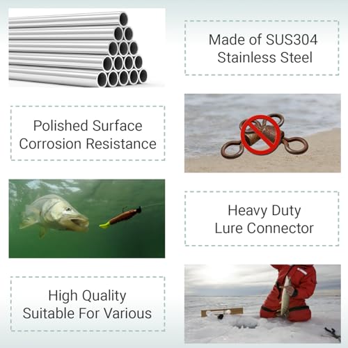 Atibin Stainless Steel Barrel Swivel Snap Saltwater Swivels Fishing High Strength Lure Fishing Swivel Heavy Duty SUS304 - size: #1/0 (214lb) 25pcs
