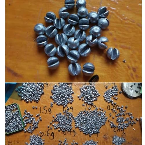 Split Shot Fishing Weights Fishing Sinkers Lead Split Shot Fishing Weights Sinkers Split Shot Sinkers for Fishing -Space Sinker 500Pcs - color: 0.3G / 0.0007LB