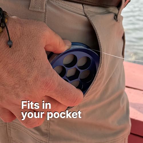 Aluminum Fishing Hand Line Reel Pocket/Travel - color: ash
