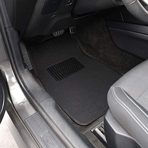 Motor Trend Premium Inter-Lock Backing Carpet Car Floor Mats - Front & Rear, Thick & Durable Auto Protection, Fits Most Cars Truck SUV Coupe Sedan - color: Charcoal