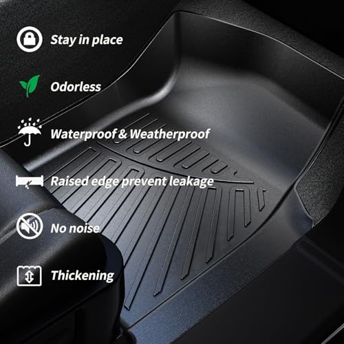 Floor Mats & Trunk mat For 2013-2019 2020 Nissan Pathfinder 2013 Infiniti JX35 2014-2020 Infiniti QX60 TPE All Weather Protection 3 Rows Car Floor Liners & Cargo Liners With Velcro Backrest - size: 2-1320PathfinderALMB