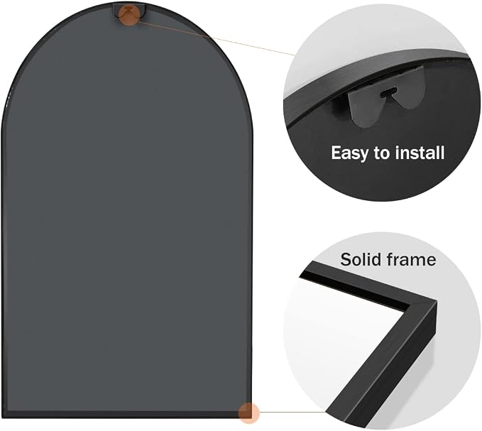 Arched Wall Mirror, Living Room, Hang Vertical or Horizontal