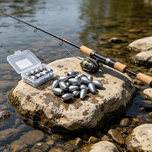 Lead Worm Weights, Bullet Fishing Sinkers for Texas Rig | 40/50 Pack Lead Worm Weights, Smooth Hole , Weedless Rig for Texas Rig and Finesse Bass Fishing 1/8 3/16 1/4 3/8oz - size: 3/8oz-50oz