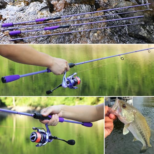Sougayilang VoidFlare Performance Spinning & Casting Fishing Rod, Lightweight IM6 Graphite with Hook Keeper, EVA Grip - size: Spin-6'0''-Medium