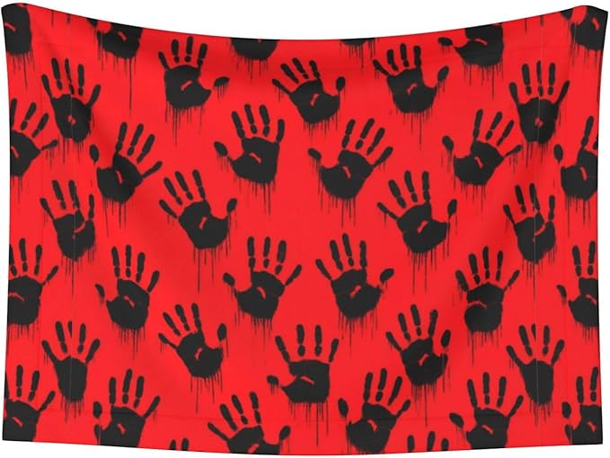 Reversible Plush Dot Pet Blanket for Dogs and Cats, Funny Bloody Horror Halloween Theme, Ultra Soft Two Sided Design with Warm Fuzzy Side and Smooth Side for Comfort