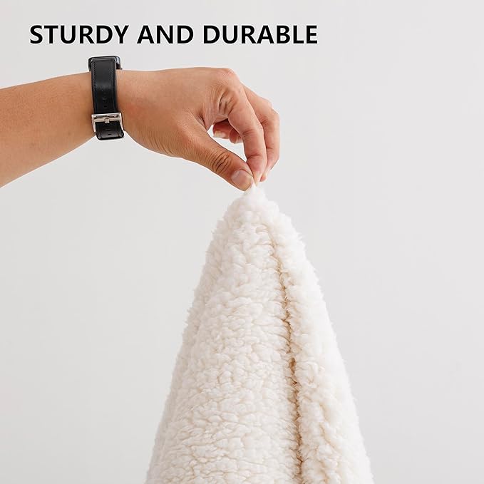 Waterproof Blanket for Bed, Leak Proof Dog Couch Sherpa Throw Blankets Reversible Pet Sofa Furniture Protector Machine Washable-86 x120,Grey