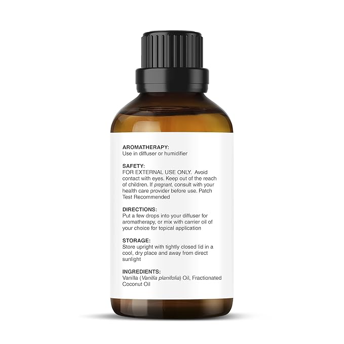 MAJESTIC PURE Vanilla Oleoresin Essential Oil | 100% Natural Oil with in-Build Euro Plastic Dropper | Premium Grade Essential Oils for Hair Care, Home Diffusers, Skin, Aromatherapy | 0.3 Fl Oz