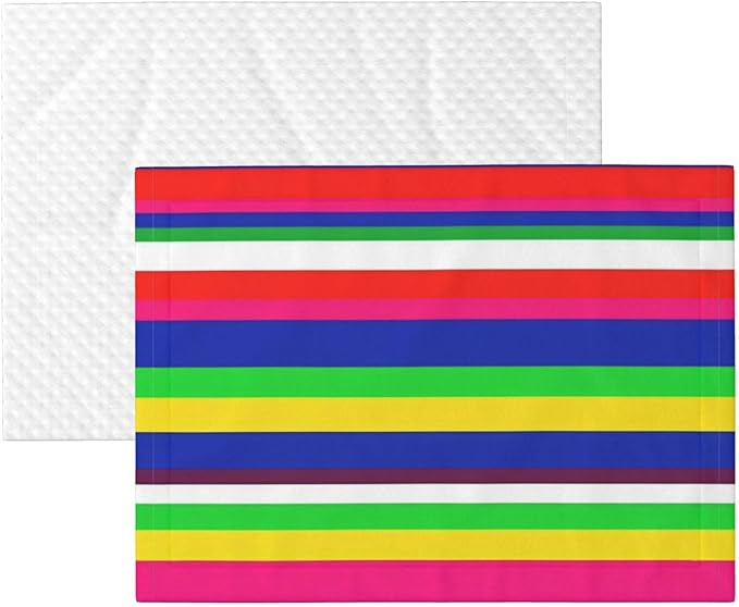 Reversible Plush Dot Pet Blanket for Dogs and Cats, Novel Colorful Mexican Blanket Stripes, Ultra Soft Two Sided Design with Warm Fuzzy Side and Smooth Side for Comfort