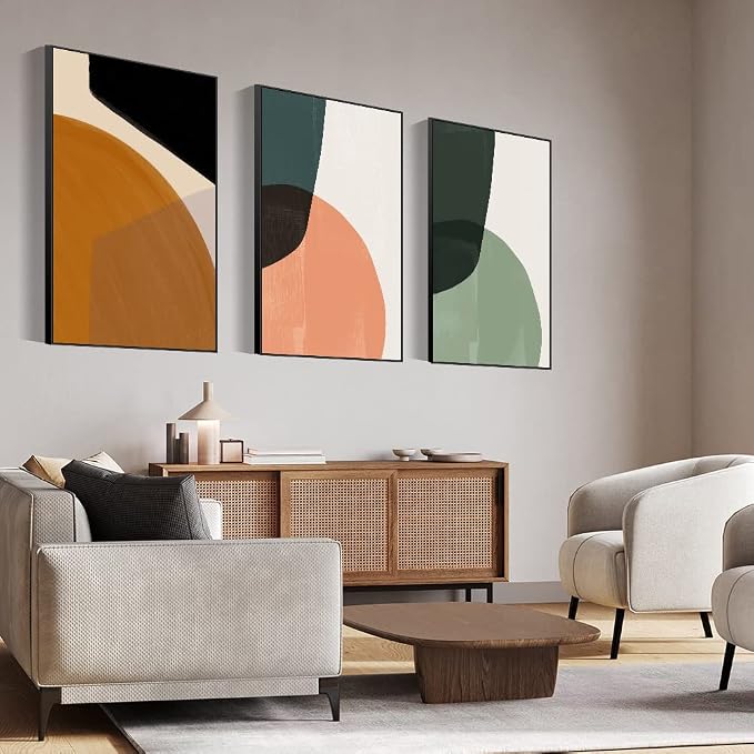 MPLONG Wall Art, Frame Canvas Wall Art Set, Striking Modern Minimalism