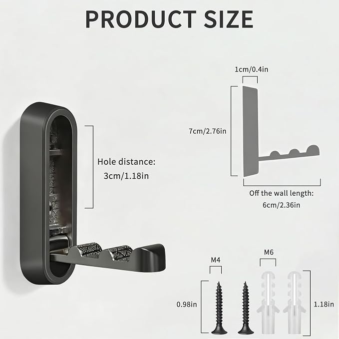 6PCS Foldable Wall Hooks, Zinc Alloy Flip Down Hooks, Retractable Wall Hooks