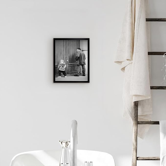 Funny Bathroom Wall Art Black and White Wall Decor, Classic Comedy Movie