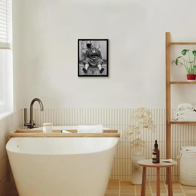 Framed Funny Bathroom Canvas Wall Art, Funny Wall Art Bathroom Sign, Modern