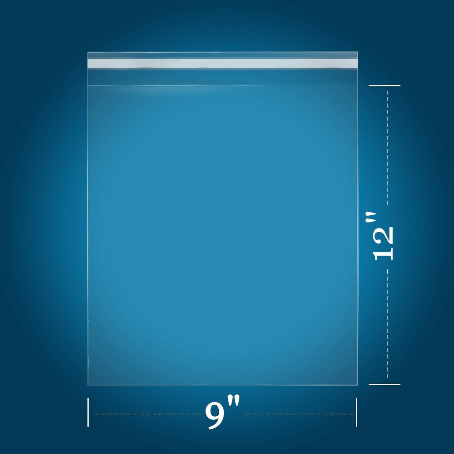 iMailer - 1000 Pack - 9" x 12" Cellophane Bags Self Adhesive - Clear Cello Resealable Plastic Poly Bags for A4, Letter Sized Documents, Plastic Sleeves, Clothing